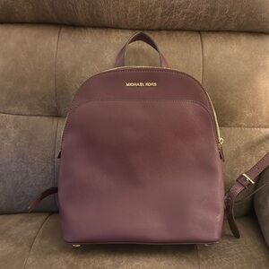 Maroon Michael Kors Backpack
